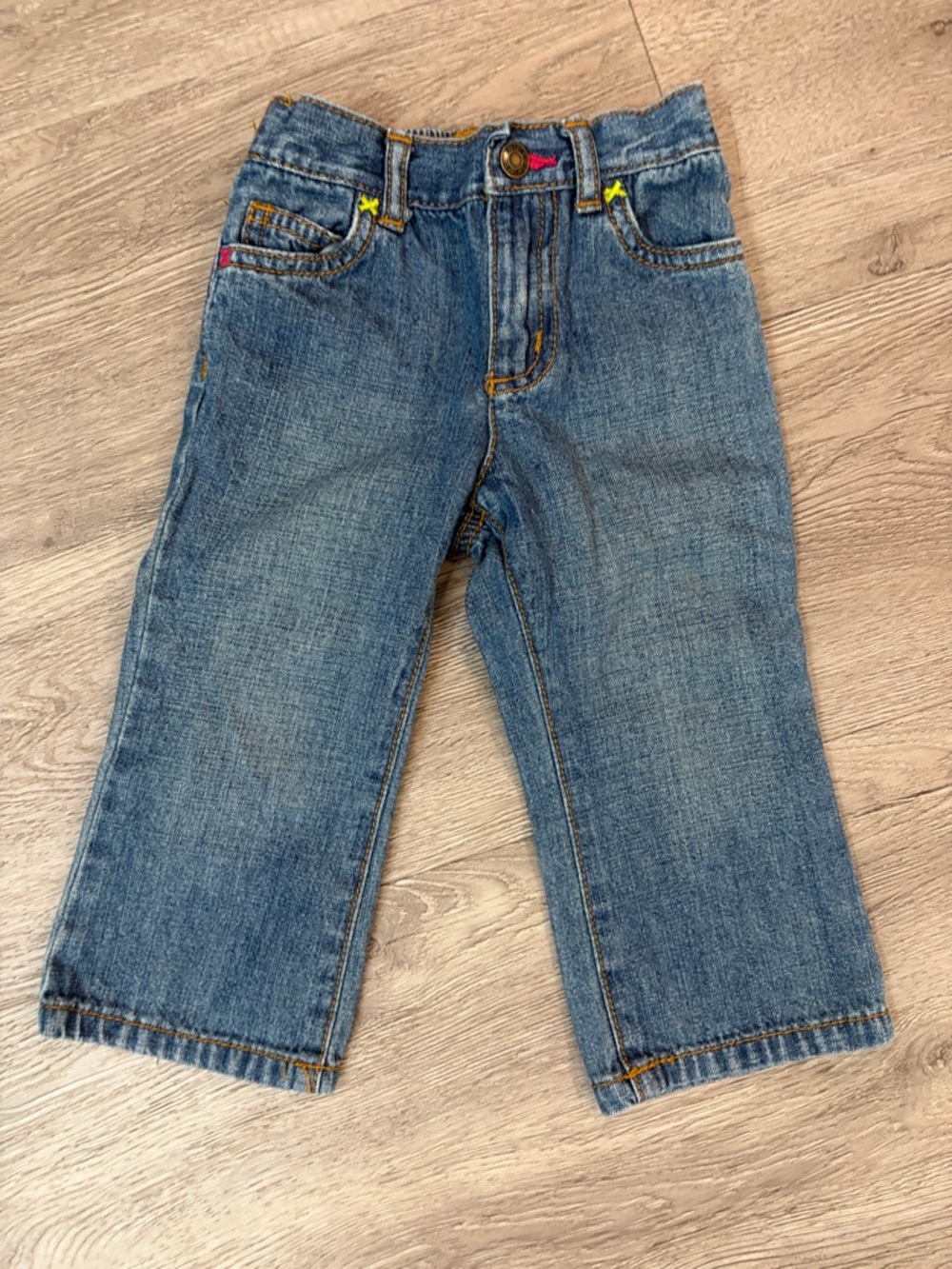 Carter's toddler Blue Denim Jeans with Color Stitch Accents 18 months